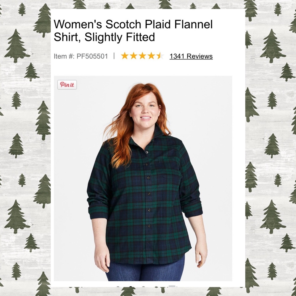 Women’s Scotch Plaid Flannel Shirt.